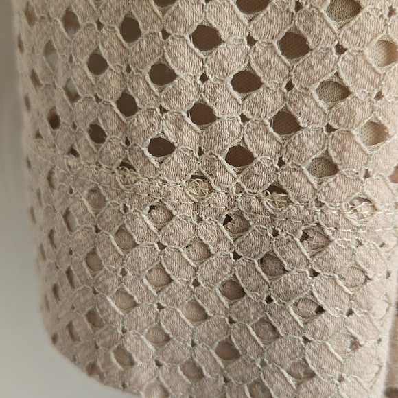 Penningtons | Plus Soft Taupe Waffle Knit Skirt Knee Length Pockets - Picture 8 of 9